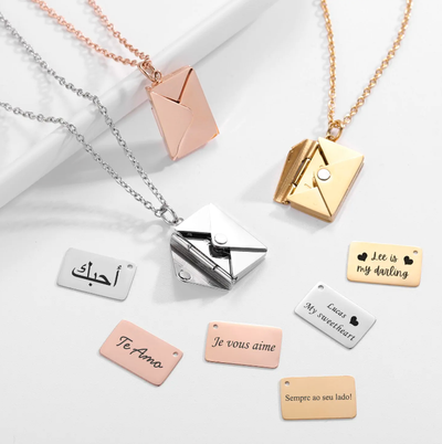 Envelope Pendant Necklace